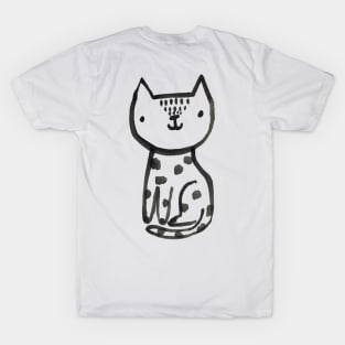 Spotty Watercolour Cat T-Shirt